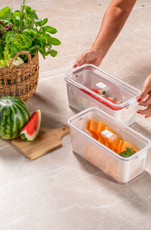 Pote Slim Multiuso com Cesto de Drenagem 1.700ml