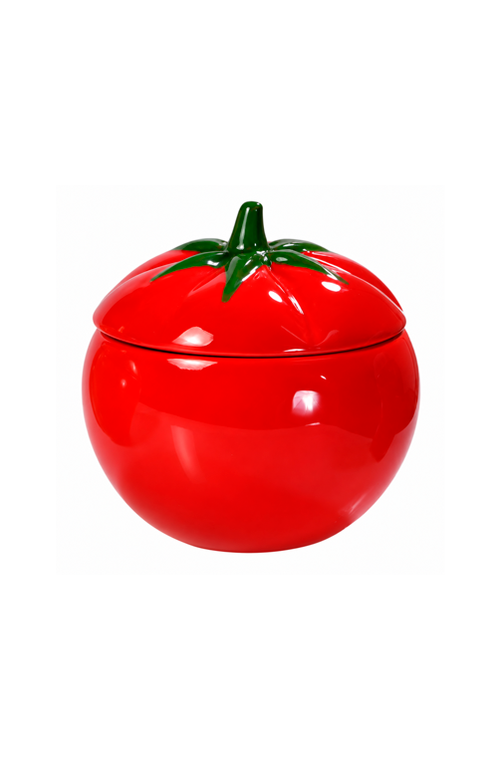 Pote de Tomate Seletta Redondo com Tampa em Cerâmica 730ml