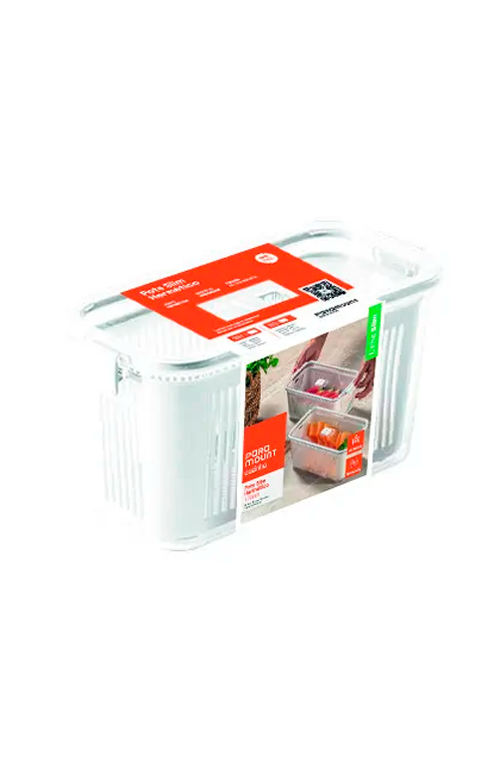 Pote Slim Multiuso com Cesto de Drenagem 1.700ml