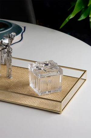 Potiche Caixa de Presente Laço de Fita Cristal Ecológico