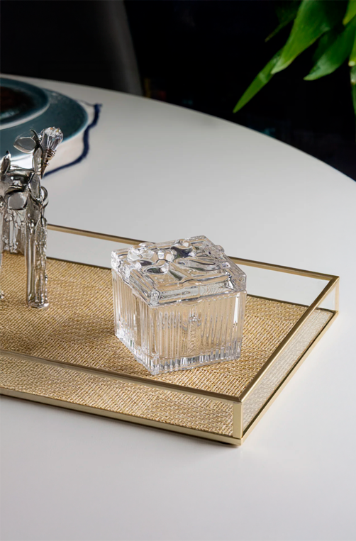 Potiche Caixa de Presente Laço de Fita Cristal Ecológico