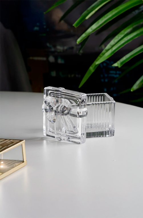 Potiche Caixa de Presente Laço de Fita Cristal Ecológico