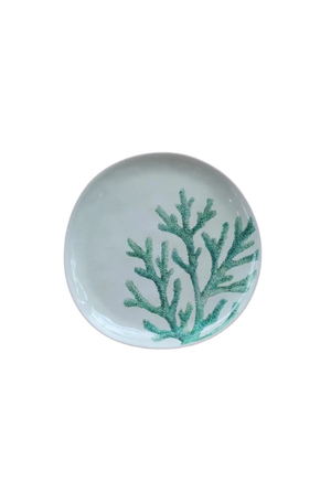 Prato de Sobremesa Coral Verde Melamina