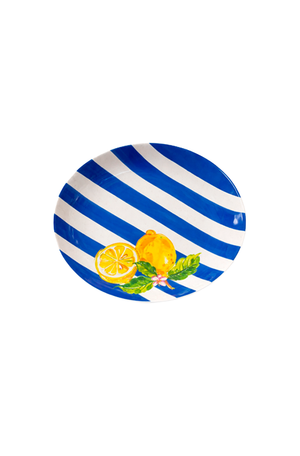 Prato Raso em Melamina com Estampa de Limão