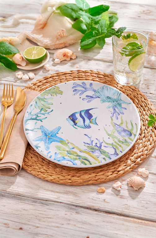 Prato de Sobremesa de Peixe e Estrela em Melamina