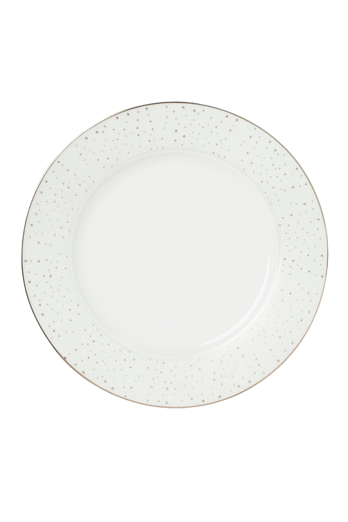 Conjunto de 4 Pratos Rasos de Porcelana Golden Dots