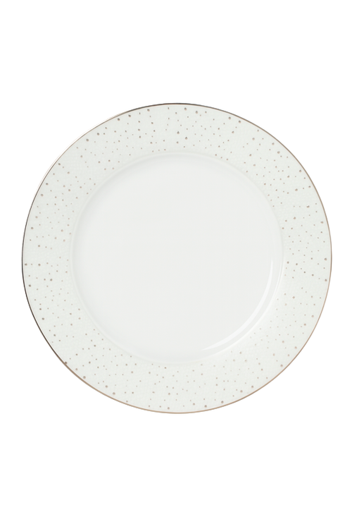 Conjunto de 4 Pratos Sobremesa de Porcelana Golden Dots