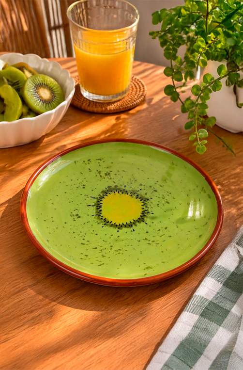 Prato Kiwi em Cerâmica 23cm