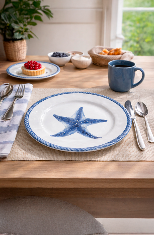 Prato Raso em Melamina Estrela do Mar