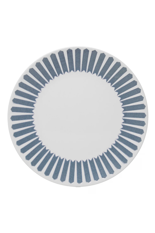 Prato Raso Mediterrâneo 25cm Azul Cerâmica