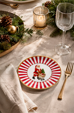 Prato de Sobremesa Natalino de Papai Noel em Melamina