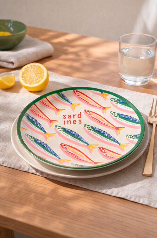 Prato de Sobremesa em Melamina com Peixes