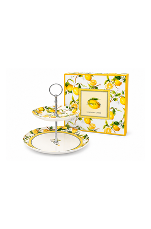 Prato para Doce Sicília em Porcelana 2 Andares