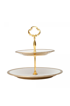 Prato Duplo para Doces de Porcelana Paddy