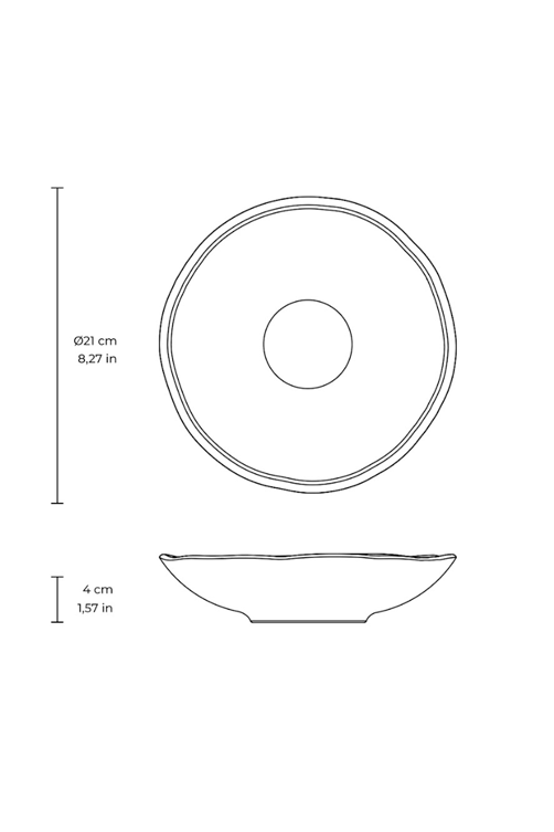 Prato Fundo Daily Snow Cerâmica