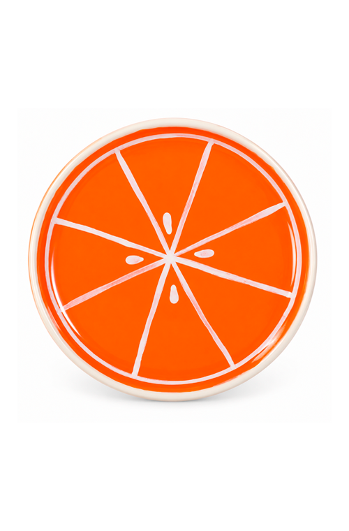 Prato Laranja em Cerâmica 23cm