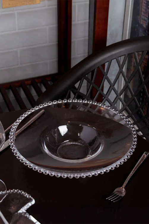 Prato para Massa Risoto Pearl 29x6cm Cristal