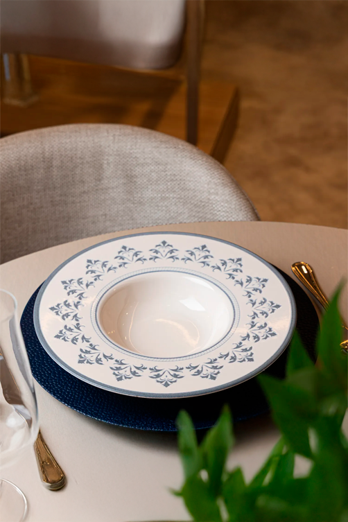 Prato para Risoto Porto 28cm Azul Cerâmica