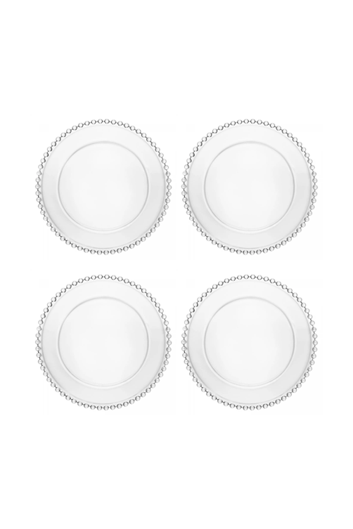 Conjunto de 4 Pratos Pearl 20cm Cristal