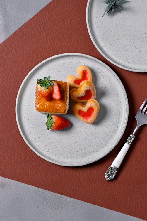 Prato de Sobremesa Basic Snow Cerâmica