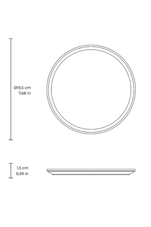 Prato de Sobremesa Basic Snow Cerâmica