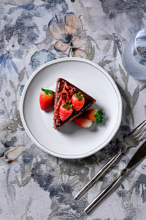 Prato de Sobremesa Daily Snow Cerâmica