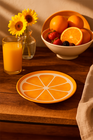 Prato de Sobremesa Coup Laranja