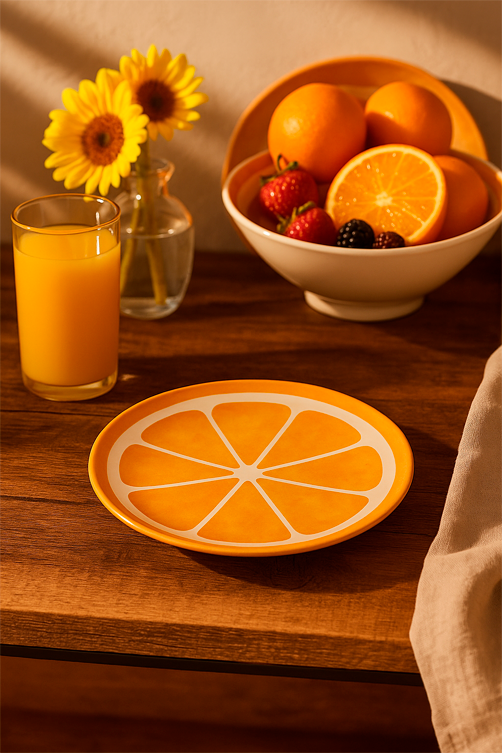 Prato de Sobremesa Coup Laranja