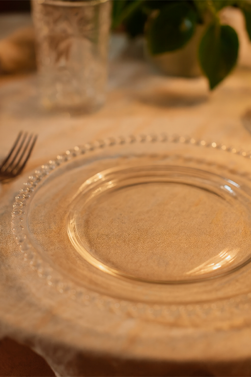 Conjunto de 4 Pratos Pearl 20cm Cristal