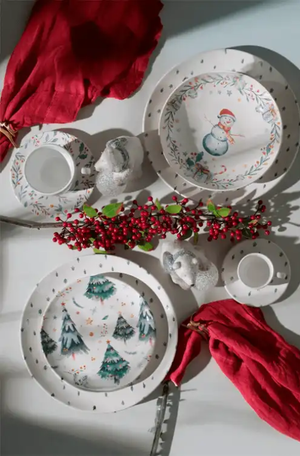 Prato Raso Coup Snowflakes