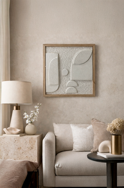 Quadro de Parede Facco Marrom e Branco