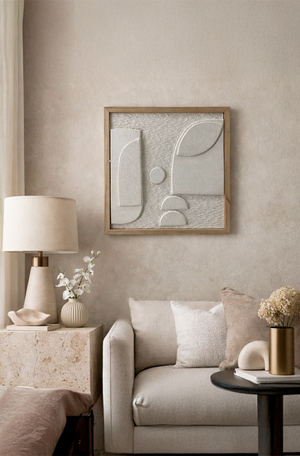 Quadro de Parede Facco Marrom e Branco