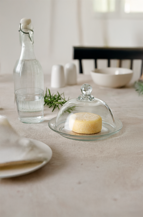 Mini Queijeira Clear de Vidro