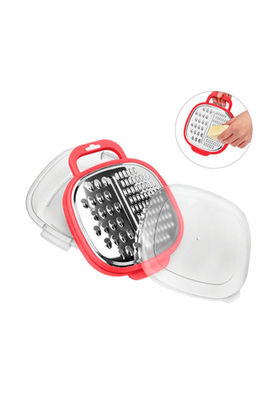 Ralador de Queijo com Tampa e Suporte e Alça Inox