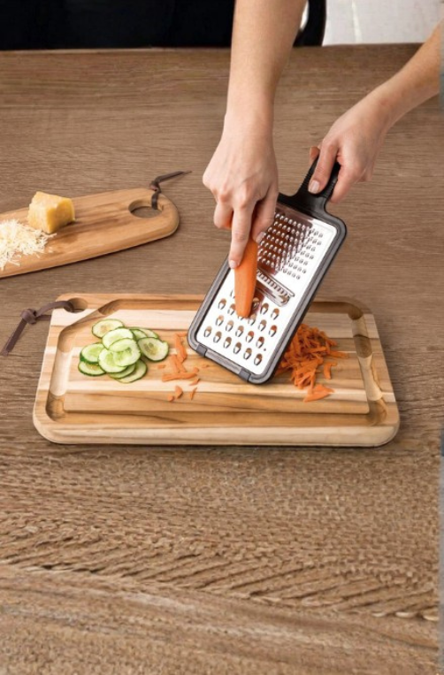 Ralador Universal Utilità Aço Inox e Cabo em ABS com Suportes em Borracha Preto