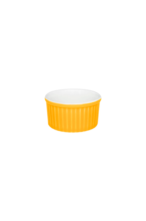 Tigela Ramequim Branco e Amarelo 100ml