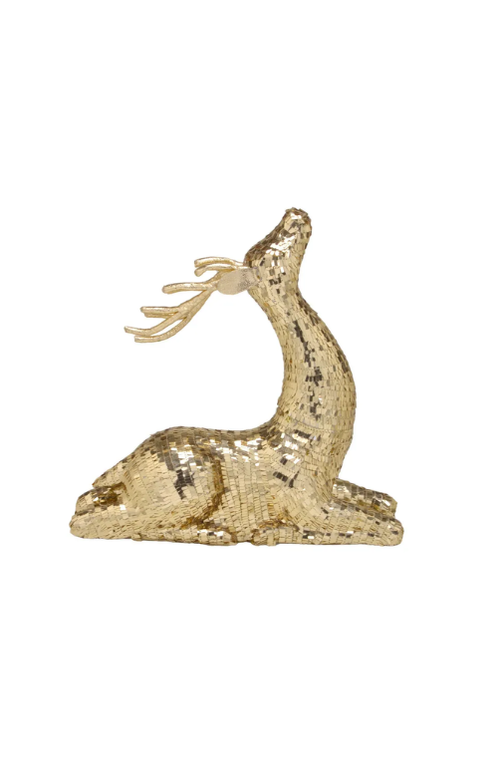 Rena Natalina Dourado Decorativa