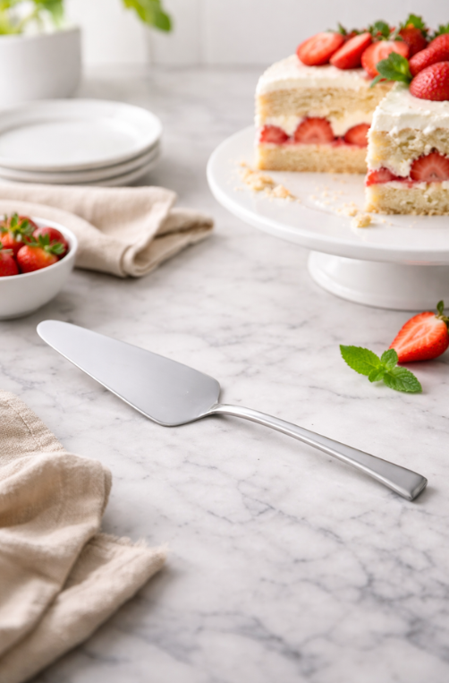 Espátula para Servir de Aço Inox Berna Prata