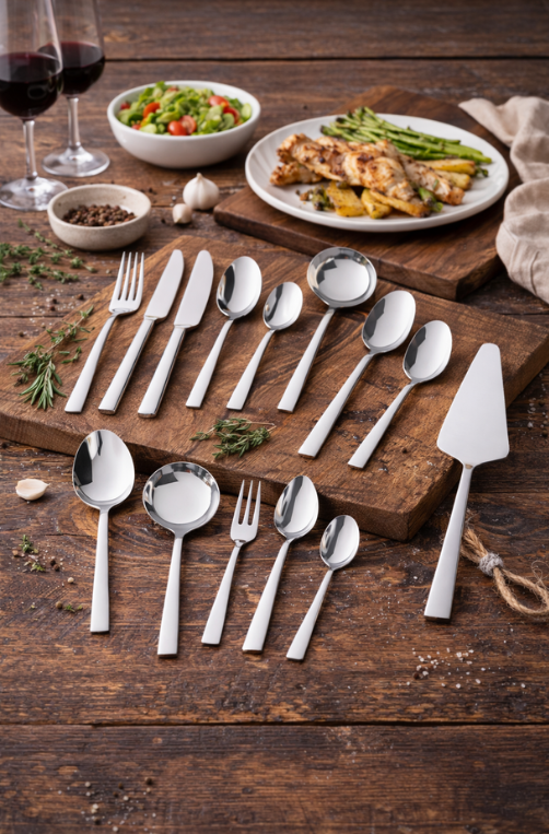 Faqueiro 54 Peças de Aço Inox Firenze Prata