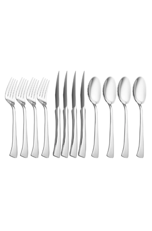 Faqueiro Berna 12 Peças Aço Inox Prata