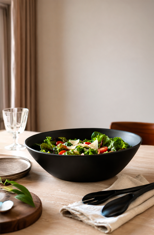 Saladeira Organic Preto em Melamina 3,2L