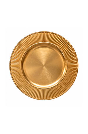 Sousplat Natalino Dourado com Borda Frisada