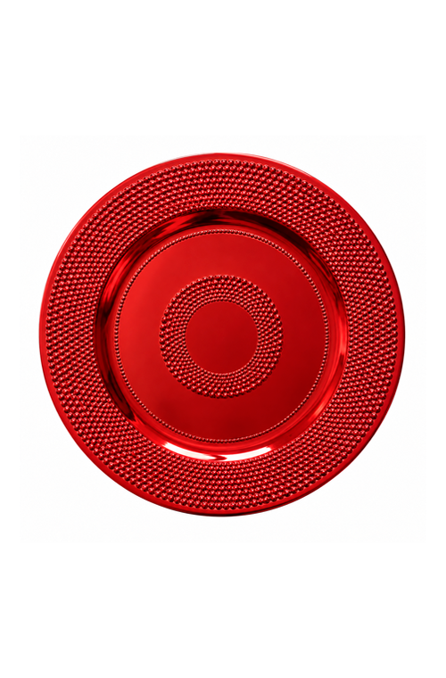 Sousplat Natalino Vermelho Texturizado