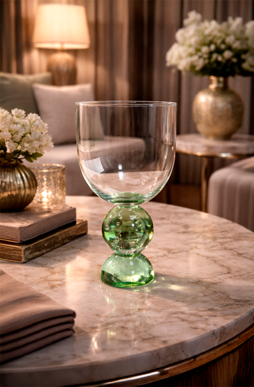 Taça Eclipse de Água com Base Verde 250ml