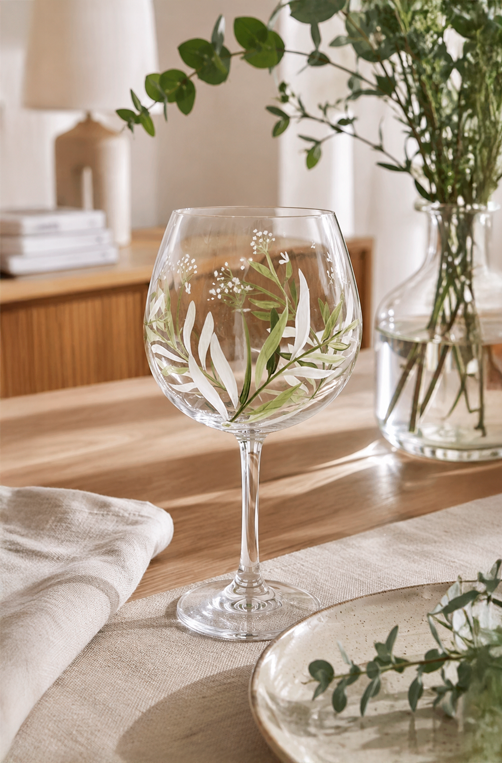 Taça de Cristal Botânica Branca 850ml