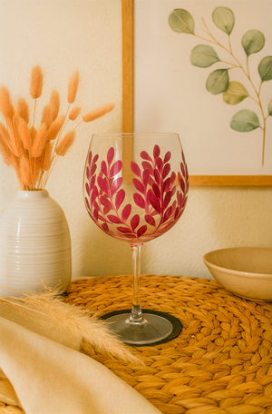 Taça de Cristal Fiori Rosa 600ml