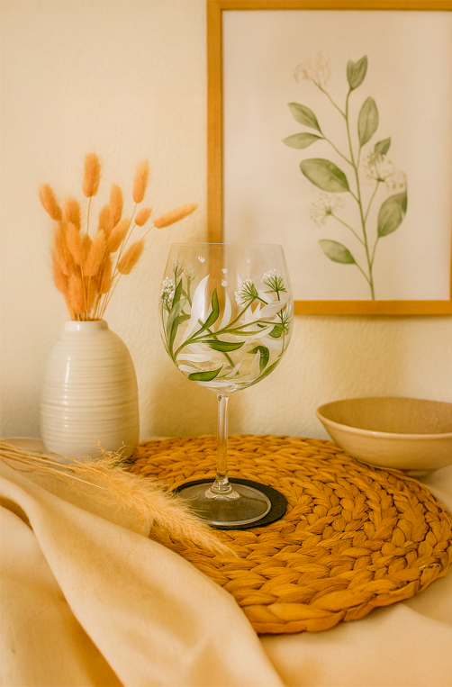 Taça de Cristal Botânica Branca 600ml