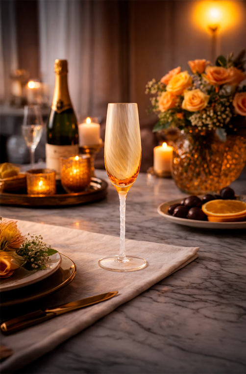 Taça para Champanhe Carvelos Âmbar 250ml