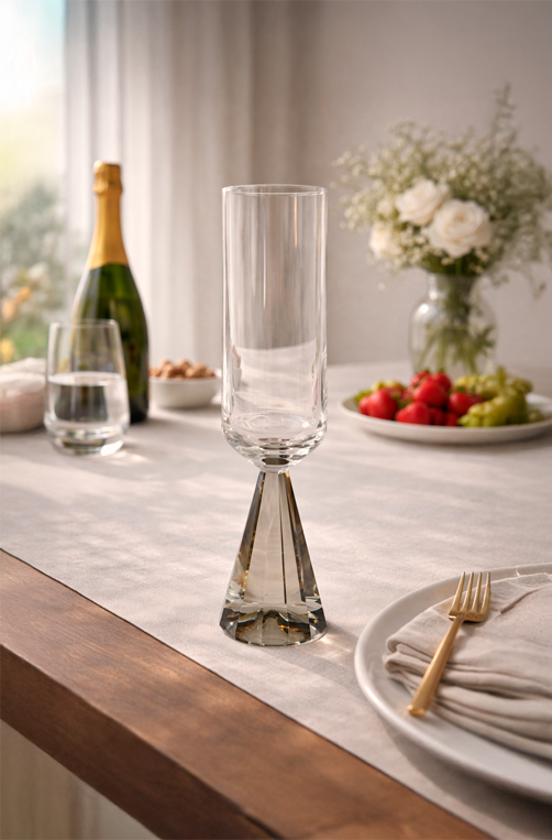 Taça de Champanhe Obelisco Transparente 300ml