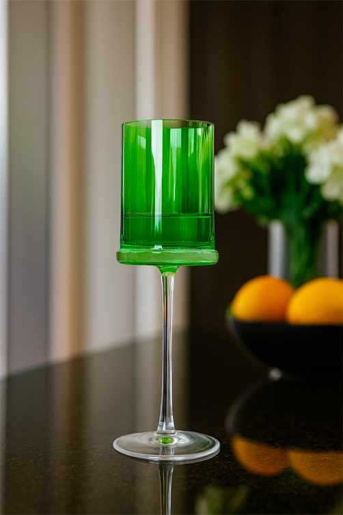 Taça de Vidro Circle Verde 300ml